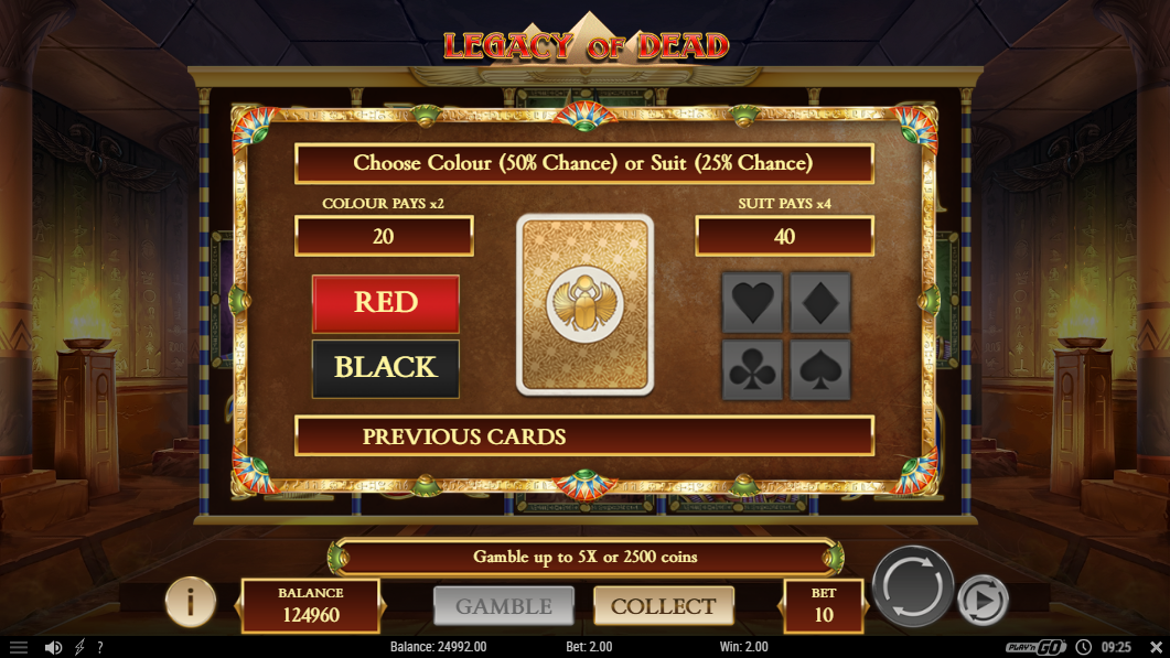 gamble feature legacy of dead slot 12bet india