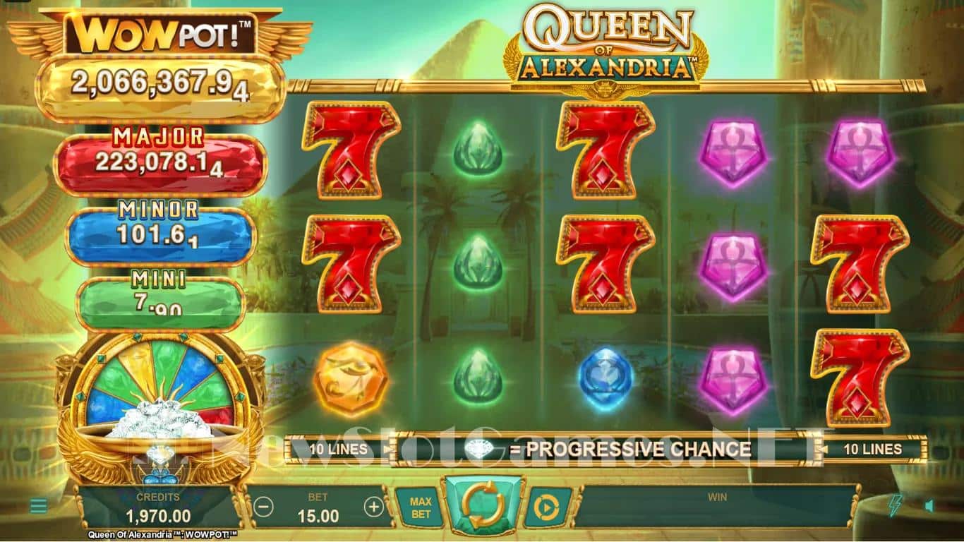 Queen of Alexandria Slot graphics
